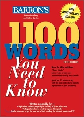 Barron's 1100 Words You Need To Know, 5/E