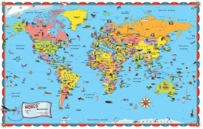 Rand McNally Kids Illustrated World Wall Map