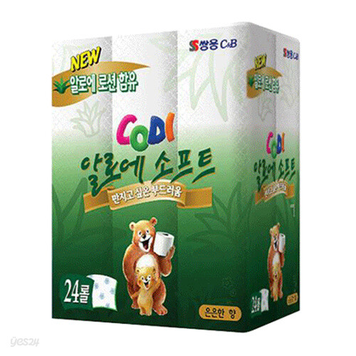 코디알로에소프트화장지 데코50M*24R]