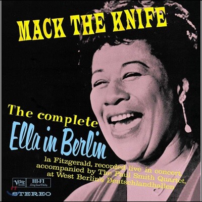 Ella Fitzgerald, Paul Smith Quartet — Ella Fitzgerald (엘라 피츠제랄드) - Mack The Knife: Ella In Berlin 앨범 커버