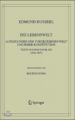 Die Lebenswelt: Auslegungen Der Vorgegebenen Welt Und Ihrer Konstitution.