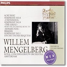 Willem Mengelberg - Schubert : Symphonies Nos, 8&9, Rosamunde, etc. (3CD/미개봉/dp3563)