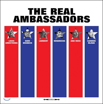 Carmen McRae, Louis Armstrong, Dave Lambert, Jon Hendricks, Dave Brubeck, Annie Ross — Louis Armstrong / Dave Brubeck (루이 암스트롱, 데이브 브루벡) - The Real Ambassadors 앨범 커버