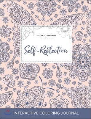 Adult Coloring Journal: Self-Reflection (Sea Life Illustrations, Ladybug)