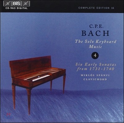 Miklos Spanyi Į ʸ  : ַ Ű  4 (C.P.E. Bach: The Solo Keyboard Music)