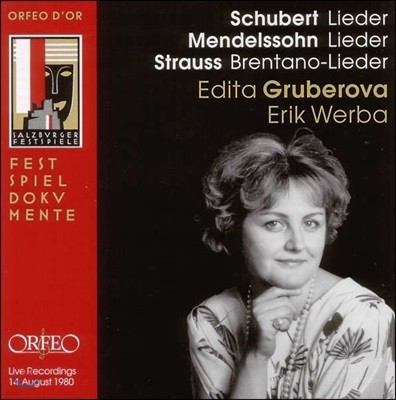 Edita Gruberova 슈베르트 / 멘델스존 / 리하르트 슈트라우스: 가곡집 (Schubert / Mendelssohn / R. Strauss: Lieder)