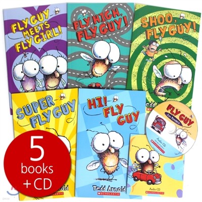 ö    5 ڽ Ʈ (Book & CD) : Fly Guy Fun Readers 5 Books Box Set