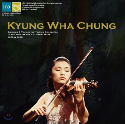 정경화,Charles Dutoit,Orchestre National de France,Concert de l'Orchester National de la RTF,Zdenek Macal,Sib — 정경화 파리 샹젤리제 1973, 1978년 라이브 - 시벨리우스 / 차이코프스키: 바이올린 협주곡 앨범 커버