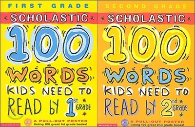 Scholastic 100 Words Kids Need to Read by 1st Grade + 2nd Grade Ʈ