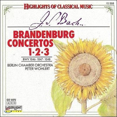 Peter Wohlert / Bach: Brandenburg Concertos Nos. 1, 2 & 3 (/̰/15508)