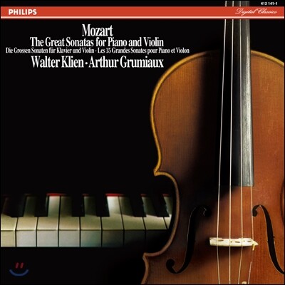 Arthur Grumiaux,Wolfgang Amadeus Mozart,Walter Klien — Arthur Grumiaux / Walter Klien 모차르트: 바이올린 소나타 전곡집 - 아르투르 그뤼미오, 발터 클린 (Mozart: Great Sonatas for Violin And Piano) 앨범 커버
