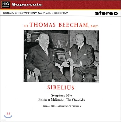 Royal Philharmonic Orchestra, Thomas Beecham — Thomas Beecham 시벨리우스: 교향곡 7번, 펠레아스와 멜리장드, 대양의 딸들 (Sibelius: Symphony No.7, Pelleas Et Melisande, The Oceanides) 토마스 비첨, 로열 필하모닉 오케스트라 앨범 커버