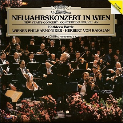 Kathleen Battle,Herbert von Karajan,Wiener Philharmoniker — Herbert von Karajan 1987년 빈 신년음악회 (New Year's Concert 1987) 헤르베르트 폰 카라얀, 빈 필하모닉 앨범 커버