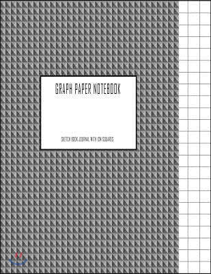 Graph Paper Notebook: Sketch Book Journal with 1cm Squares: 120 Pages, Graphite Gray 8.5" x 11" large, Great for Mathematics, Formulas, Sums