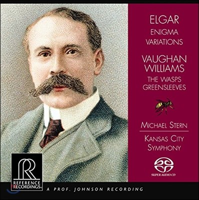 Michael Stern 본 윌리엄스: 말벌, 푸른옷소매 / 엘가: 수수께끼 변주곡 (Vaughan Williams: The Wasps, Greensleeves / Elgar: Enigma Variations) 마이클 스턴, 캔사스 시티 심포니 [HDCD]
