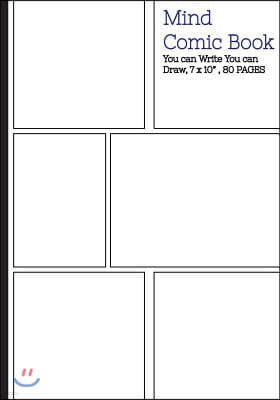 Mind Comic Book - 6 Panel,7"x10", 80 Pages, Make Your Own Comic Books