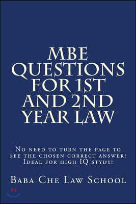 Mbe Questions for 1st and 2nd Year Law