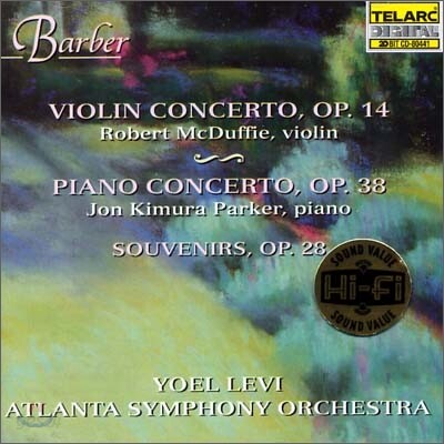 바버 - 바이올린 협주곡 OP.14 & 피아노 협주곡 OP.38 & 추억 OP.28 - 요엘 레비