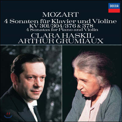 Clara Haskil/ Arthur Grumiaux Ʈ: ̿ø ҳŸ - Ŭ Ͻų, Ƹ ׷̿ (Mozart: 4 Sonata For Piano And Violin K.301, 304, 376 & 378)