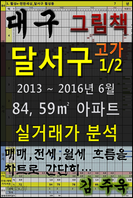 대구 달서구 84,59㎡ 아파트 1/2 고가 매매, 전세, 월세 실거래가 분석 (2013 ~ 2016.6월)