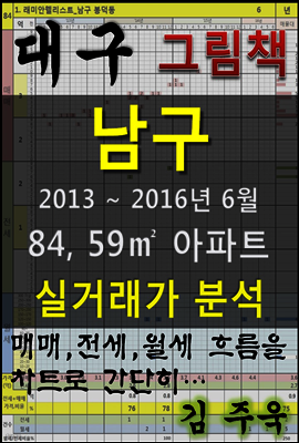 대구 남구 84,59㎡ 아파트 매매, 전세, 월세 실거래가 분석 (2013 ~ 2016.6월)