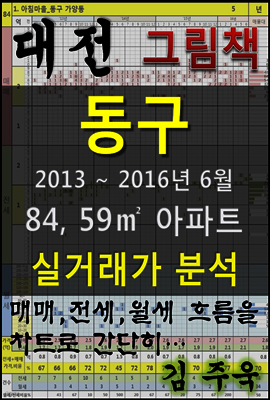 대전 동구 84,59㎡ 아파트 매매, 전세, 월세 실거래가 분석 (2013 ~ 2016.6월)