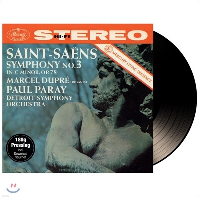 Paul Paray, Detroit Symphony Orchestra, Camille Saint-Saens, Marcel Dupre — Marcel Dupre / Paul Paray 생상스: 교향곡 3번 '오르간' - 마르셀 뒤프레, 폴 파레, 디트로이트 심포니 (Saint-Saens: Symphony Op.78 'Organ') 앨범 커버