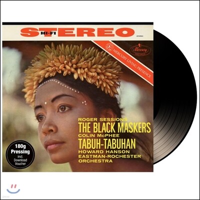 Howard Hanson, Eastman-Rochester Orchestra, Roger Sessions, Colin McPhee — Howard Hanson 콜린 맥피: 타부-타부한 / 로저 세션스: 블랙 마스커스 (R. Sessions: The Black Maskers / C. McPhee: Tabuh-Tabuhan) 하워드 핸슨 앨범 커버