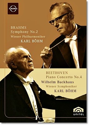 Karl Bohm  :  2 / 亥 : ǾƳ ְ 4 (Brahms: Symphony no.2 / Beethoven: Piano Concerto no.4) [DVD]