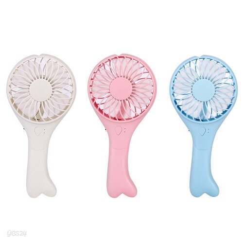 하트 피쉬 휴대용 겸 탁상용 충전식 저소음 선풍기
