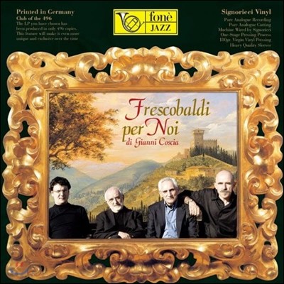 Girolamo Frescobaldi,Gianni Coscia,Enzo Pietropaoli,Dino Piana,Fulvio Sigurta — Gianni Coscia (잔니 코시아) - Frescobaldi Per Noi (지롤라모 프레스코발디 작품집) 앨범 커버