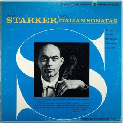 Janos Starker,Luigi Boccherini,Antonio Vivaldi,Pietro Locatelli,Arcangelo Corelli,Giuseppe Valentini,Stephe — Janos Starker 야노스 슈타커가 연주하는 이탈리아 소나타 (Starker Plays Italian Sonatas) 앨범 커버