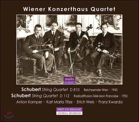 Wiener Konzerthaus Quartet Ʈ:   8, 14 ' ҳ' -  üƮϿ콺 ⸣ (Schubert: String Quartets D.112, D.810 'Death and the Maiden')