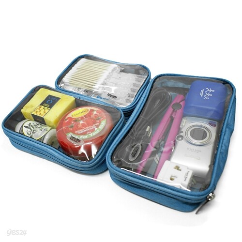 [무료배송]TE-4661 소품수납 3종 파우치(투명)