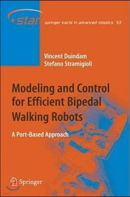 Modeling and Control for Efficient Bipedal Walking Robots: A Port-Based Approach