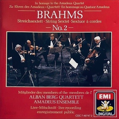[중고] Amadeus Ensemble, Alban Berg Quartett / Brahms: Sextett No2.Op36 (수입/cdc7497472)