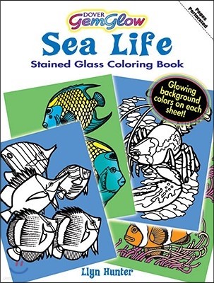 Sea Life Gemglow Stained Glass Coloring Book