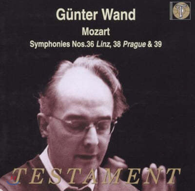 Gunter Wand Ʈ:  36, 38, 39 (Mozart : Symphonies Nos.36, 38, 39) 