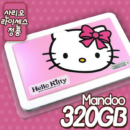 [정품 헬로키티/키티파우치 선착순] 헬로키티 Hello Kitty 외장하드 SATA(320G) 2.5인치_헬로키티만두