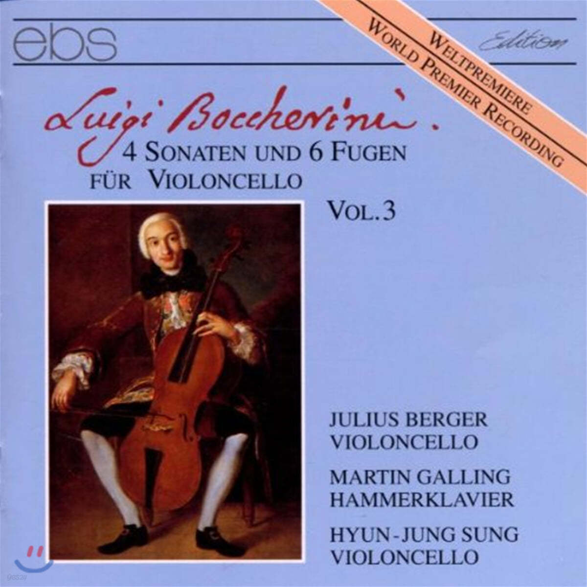 Julius Berger 보케리니: 첼로를 위한 4개의 소나타와 6개의 푸가 (Boccherini : 4 Sonatas And 6 Fugas Fur Cello Vol. 3) 