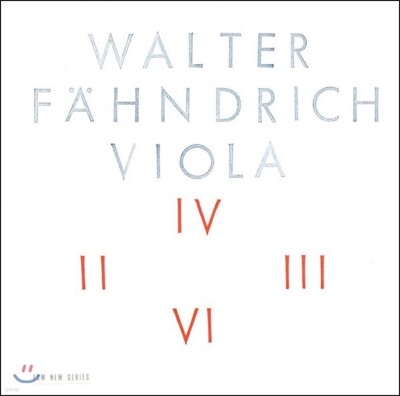 Walter Fahndrich 발터 팬드리히: 비올라 (Viola)