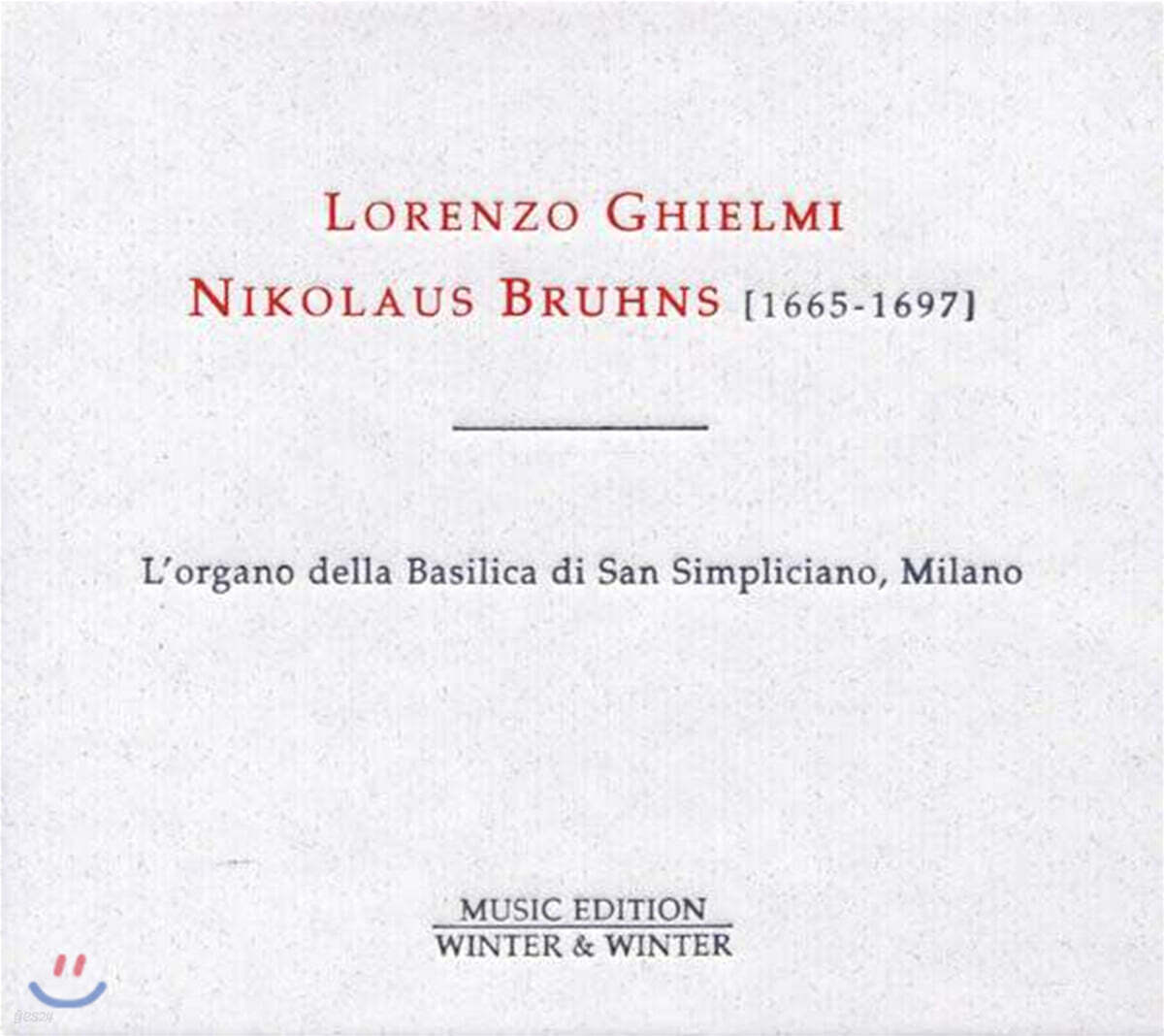 Lorenzo Ghielmi 브룬스 / 북스테후데: 오보에 작품집 (Bruhns / Buxtehude : Organ Works)