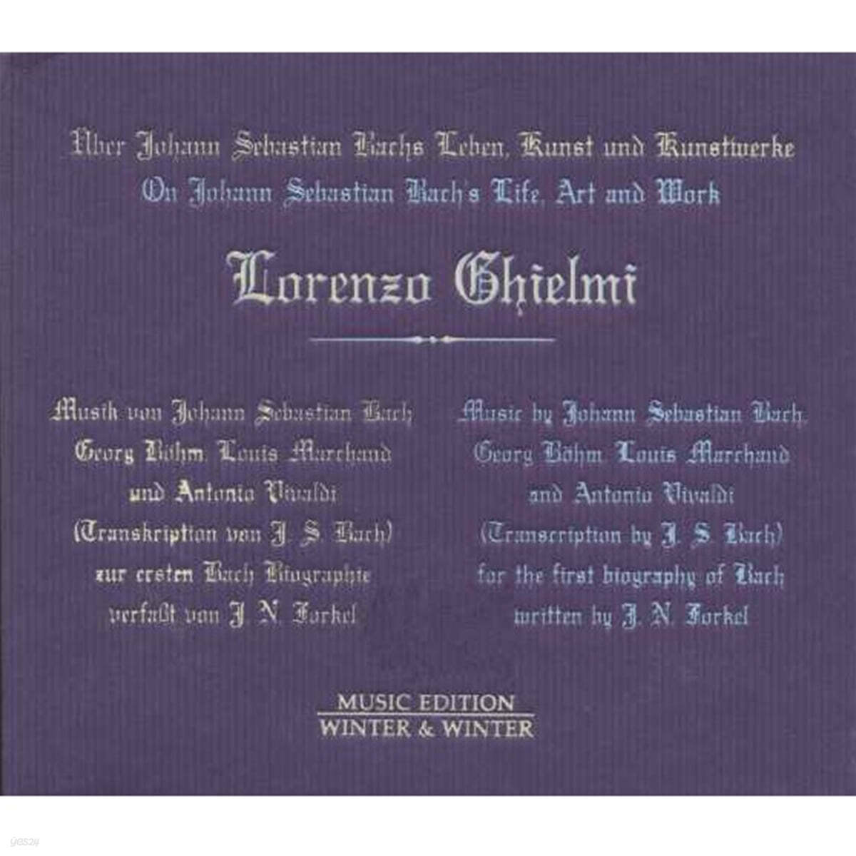 Lorenzo Ghielmi 바흐: 하프시코드 작품집 (Bach : Harpsichord Works)