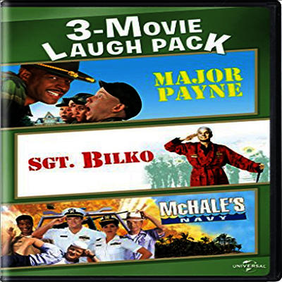 3-Movie Laugh Pack: Major Payne / Sgt. Bilko / McHale's Navy (1997) (쫄병 길들이기/말뚝상사 빌코/특전 네이비)(지역코드1)(한글무자막)(DVD)