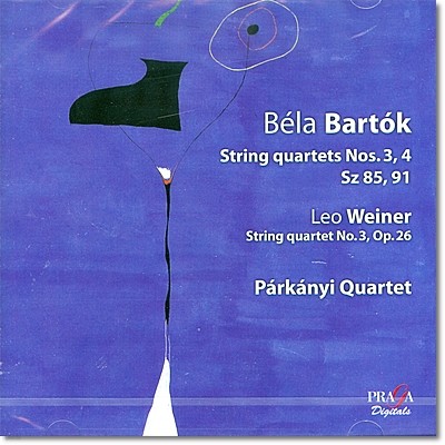 Parkanyi Quartet ٸ:   3, 4 / ̳:   3 (Bartok : String Quartets Sz 85, Sz 91 / Weiner : String Quartet Op.26) 