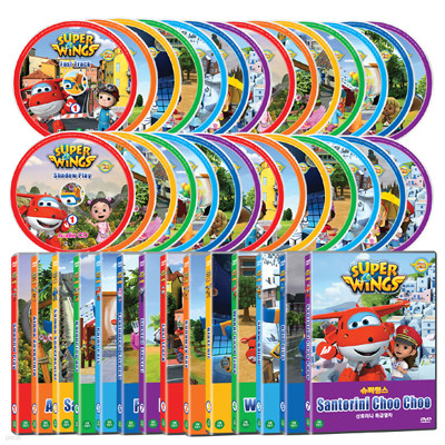 슈퍼윙스 Super Wings 1+2집 28종세트 (DVD 14종 + CD 14종)