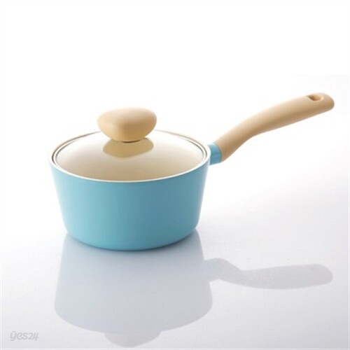 네오플램 레트로 편수냄비 18cm 민트 유리뚜껑