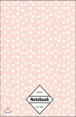 Gm&co: Notebook Journal Dot-Grid, Lined, Graph, 120 Pages 5.5x8.5 (Pink Leopard Animal Dot Pattern)