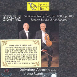 Brahms : Violin Sonata Op.78, Op.100, Op.108ㆍScherzo Fur Die "F.A.E Sonate"