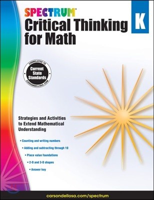 Spectrum Critical Thinking for Math, Kindergarten